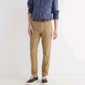 J.CREW The Driggs 484 Slim Fit Khaki Straight Leg 5‎ Pocket Pants Men's SZ 35×32